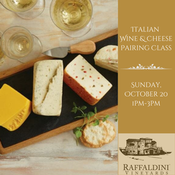 Italian Wine and Cheese Pairing: Sunday, October 20, 2024, 1:00pm-3:00pm